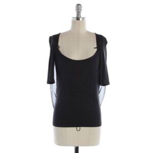 Luxury Designer Osman Yousefzada Vintage Black Blouse Top